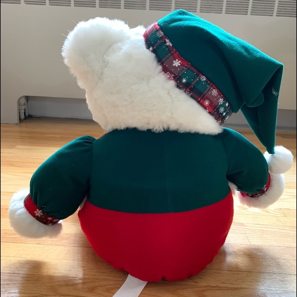 ♦️SOLD♦️VINTAGE 1994 CHRISTMAS SNOWFLAKE TEDDY BEAR 22” - Picture 5 of 11